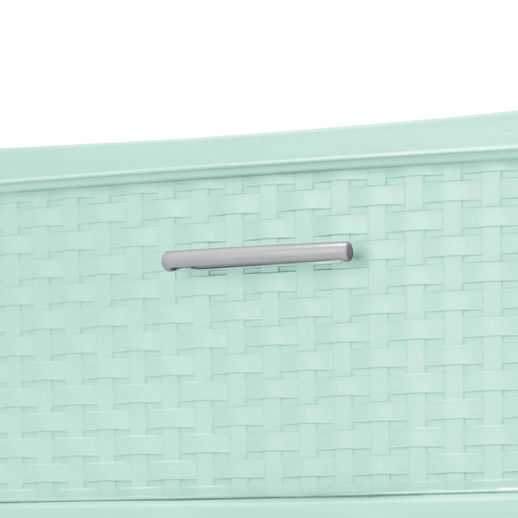3 Drawer Wide Weave Tower White M3264