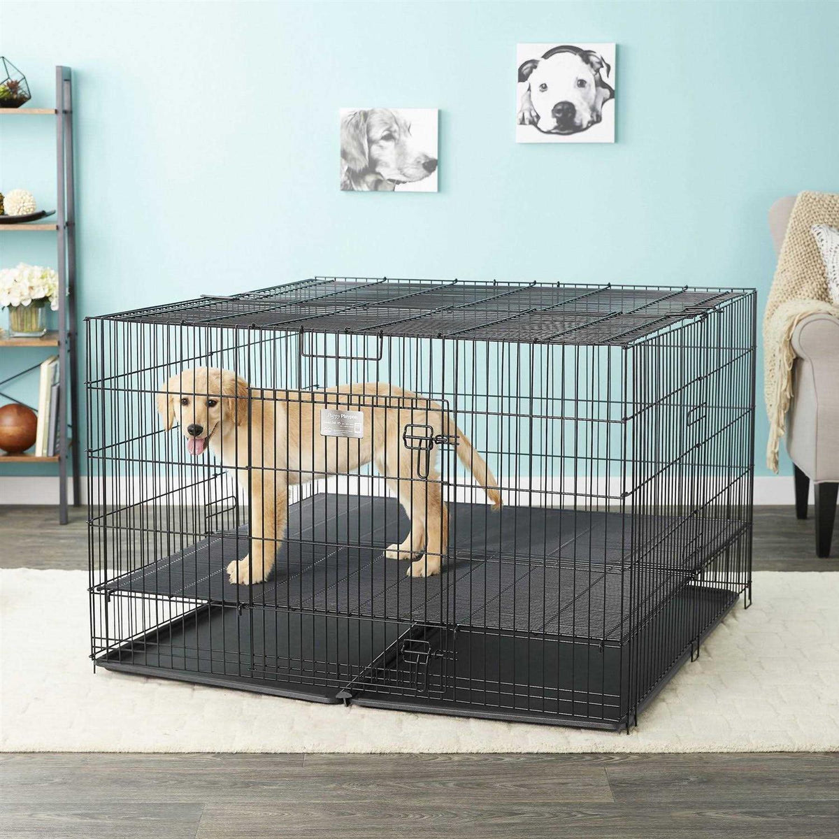 Puppy Playpen with Plastic and Floor Grid G614670