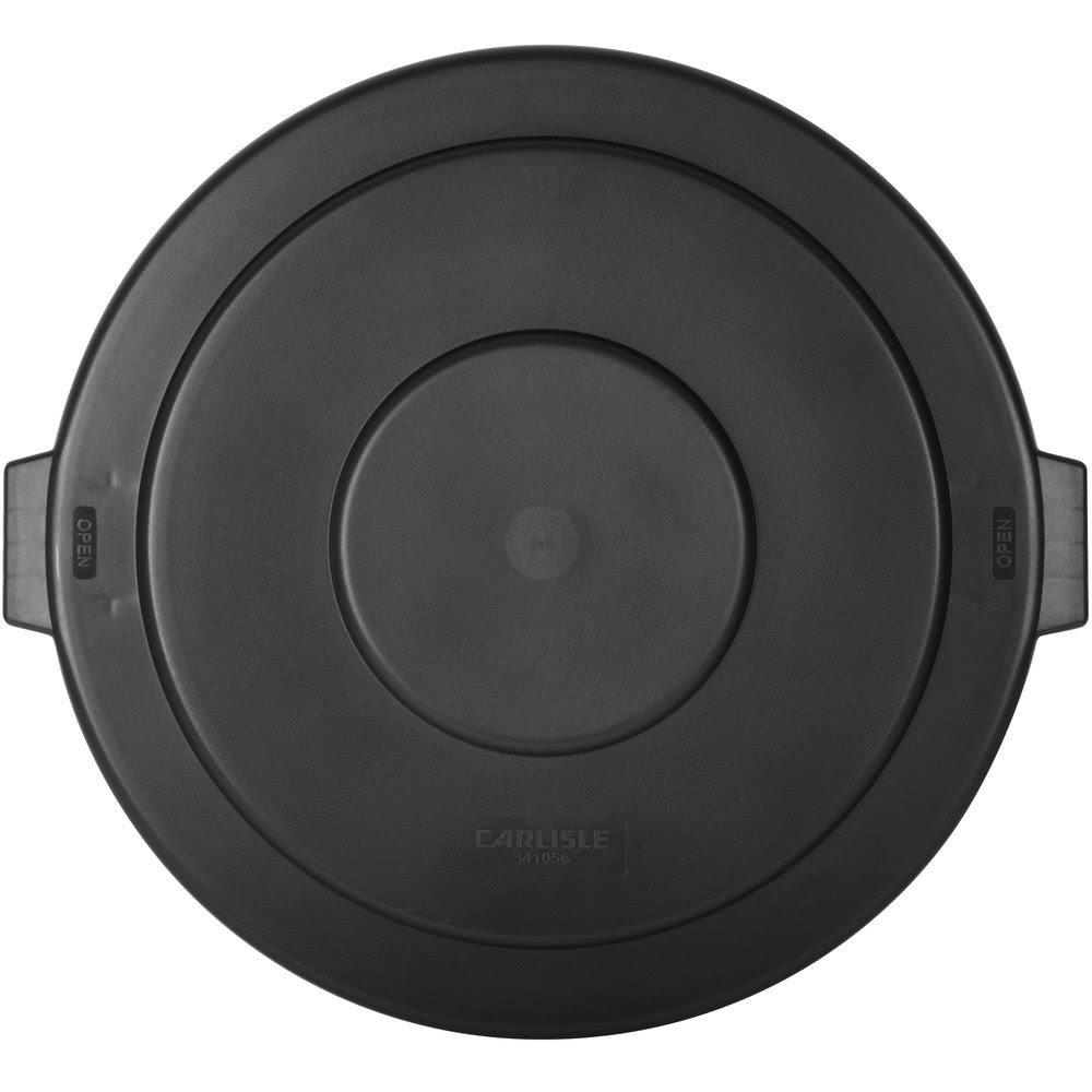 Black Flat Round Trash Can Lid K4558