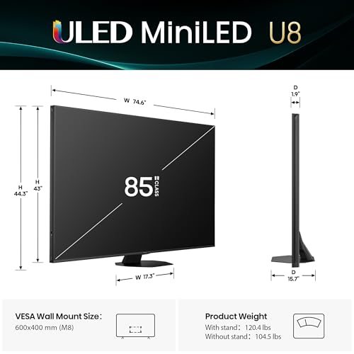 55" Mini-LED ULED 4K UHD Google Smart TV, QLED, Native 165Hz, HDR10+, Dolby Vision IQ, Atmos, IMAX Enhanced H58662