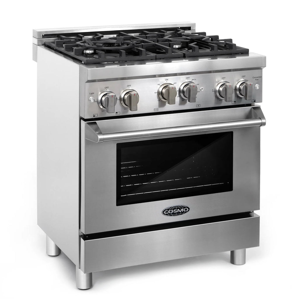 2 Piece Kitchen Appliance Package with Gas Range and Wall Mount Range Hood C8569
