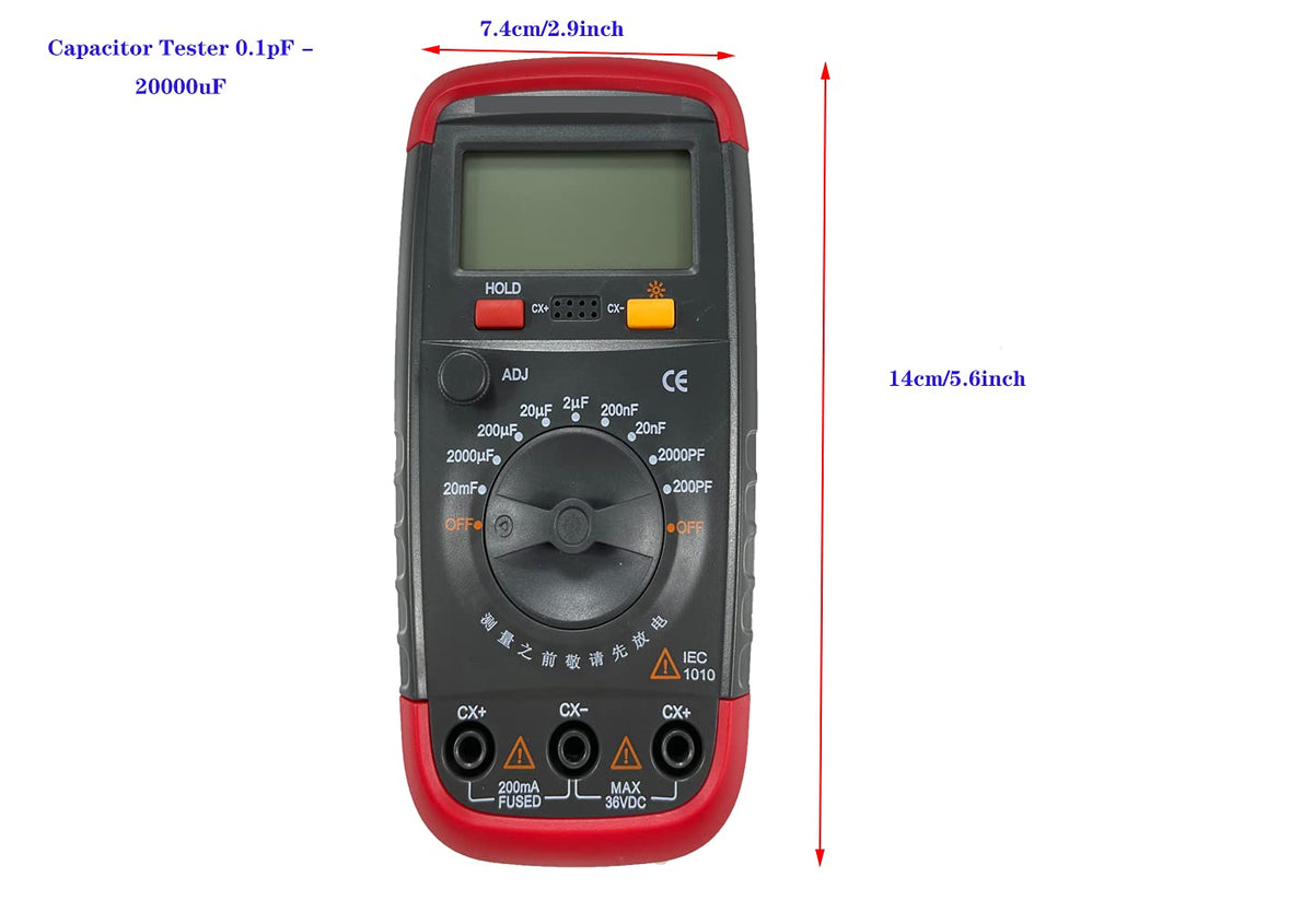 Handheld Digital Capacitor Tester with LCD Display M913924