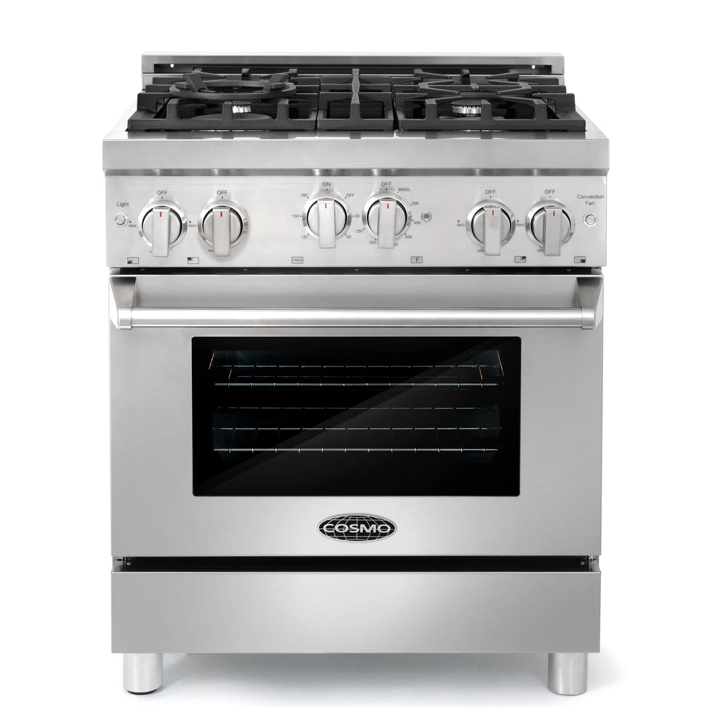 2 Piece Kitchen Appliance Package with Gas Range and Wall Mount Range Hood C8569