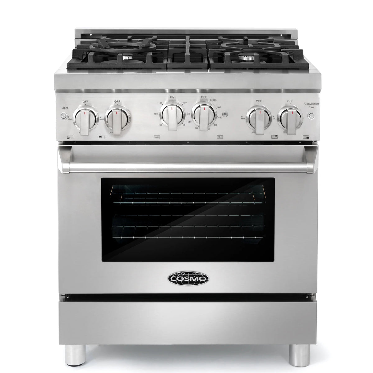 2 Piece Kitchen Appliance Package with Gas Range and Wall Mount Range Hood C8569