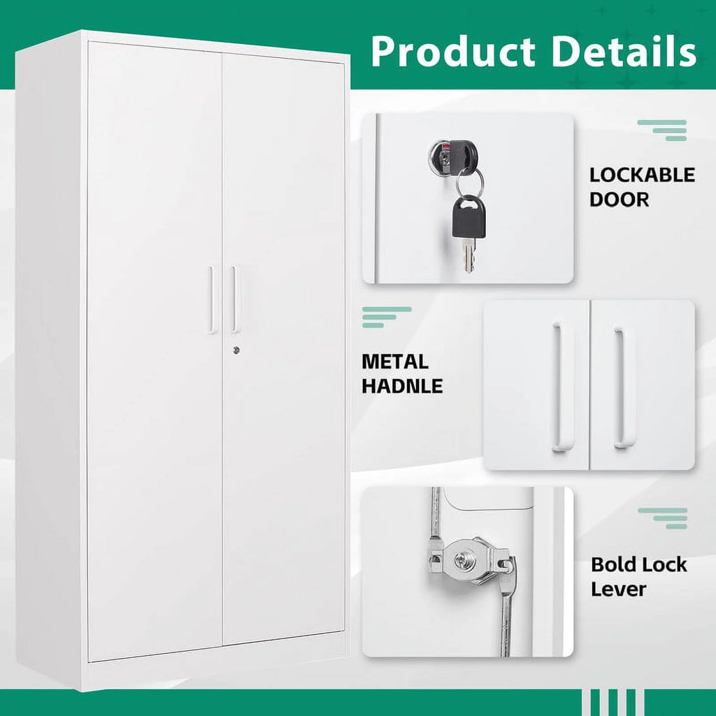 Metal Storage Cabinet with Locking Doors V4053