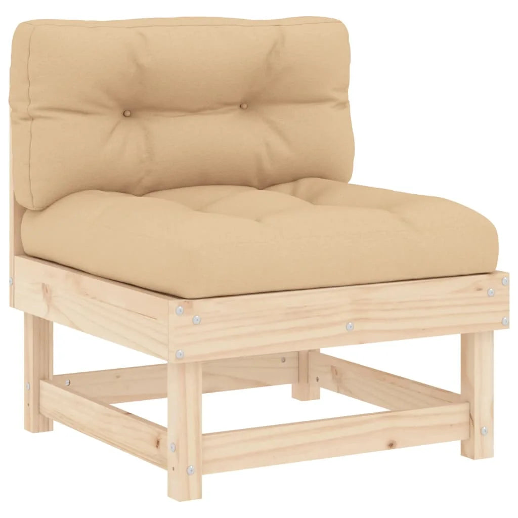 Solid Wood Pine Sofa with Cushions S18395