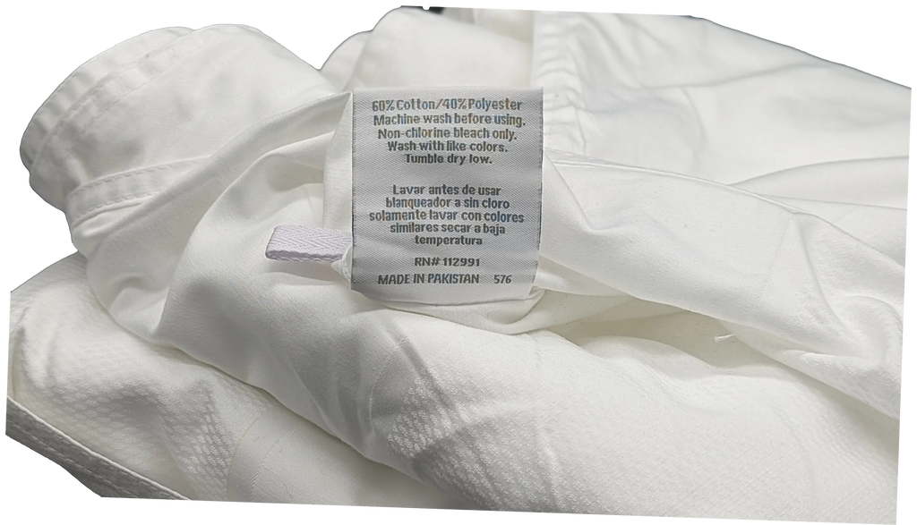 Jacquard White Top Sheet with Pocket 86 x 92 Full Z7048