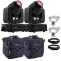 LED Moving Head 2-Pack with Clamps Cases K3916