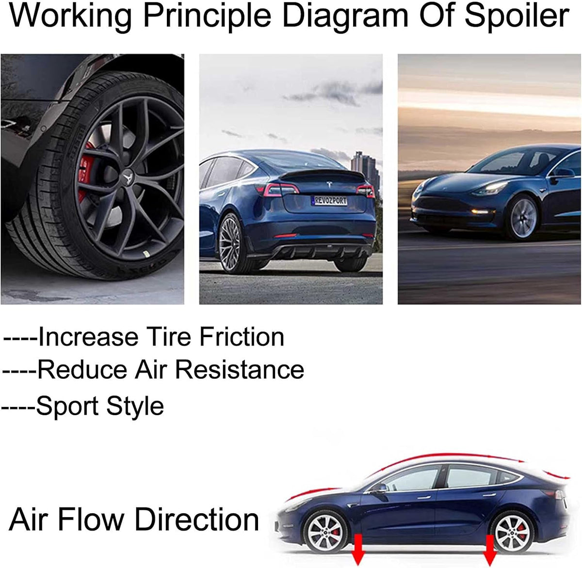 Real Carbon Fiber Rear Trunk Lip Spoiler T8022