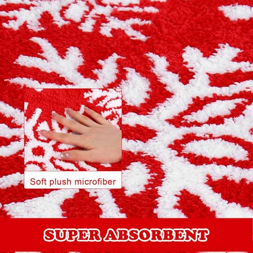 Red White Snowflake Toilet Seat Cover X209959