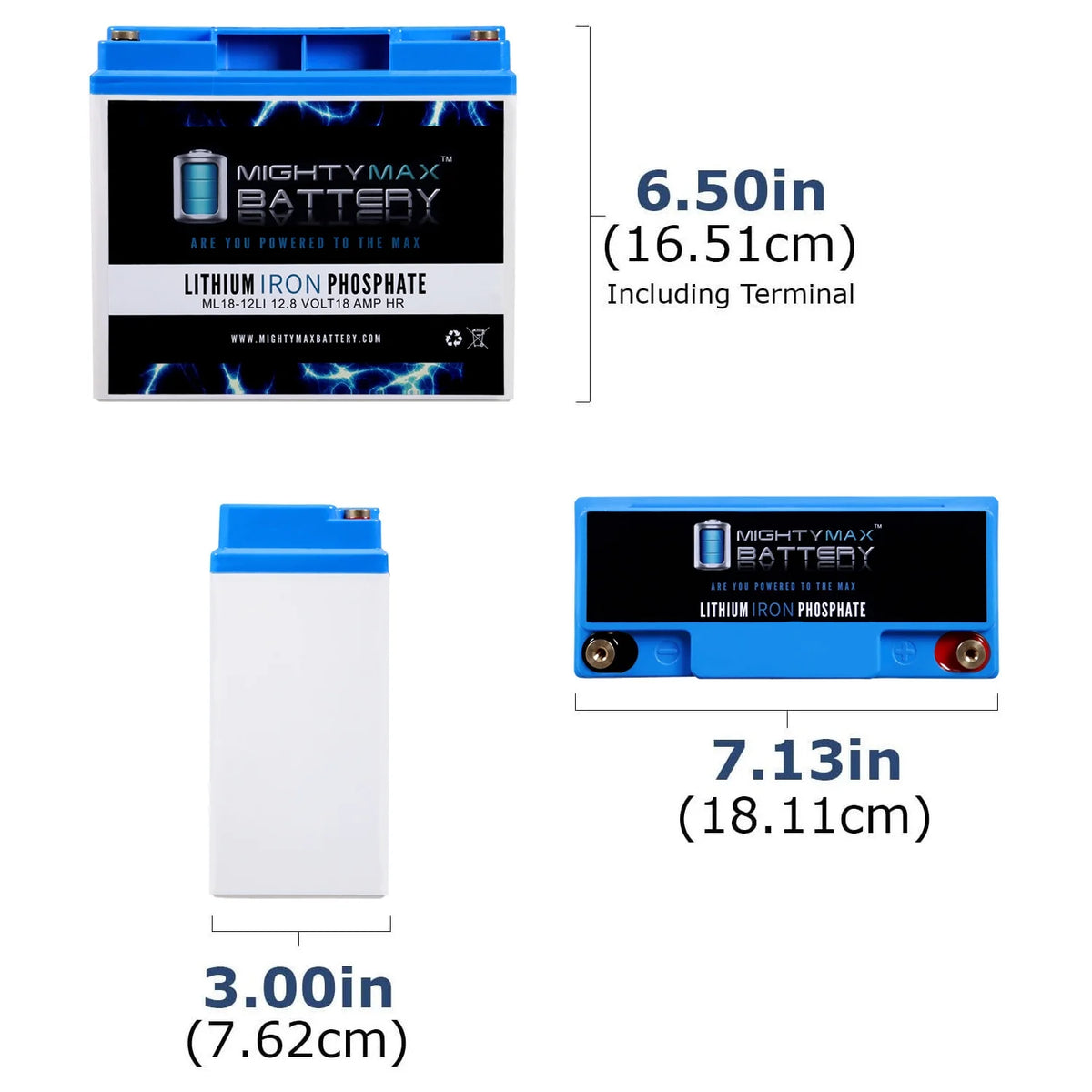 12V 18AH Lithium Replacement Battery 2 Pack J5923
