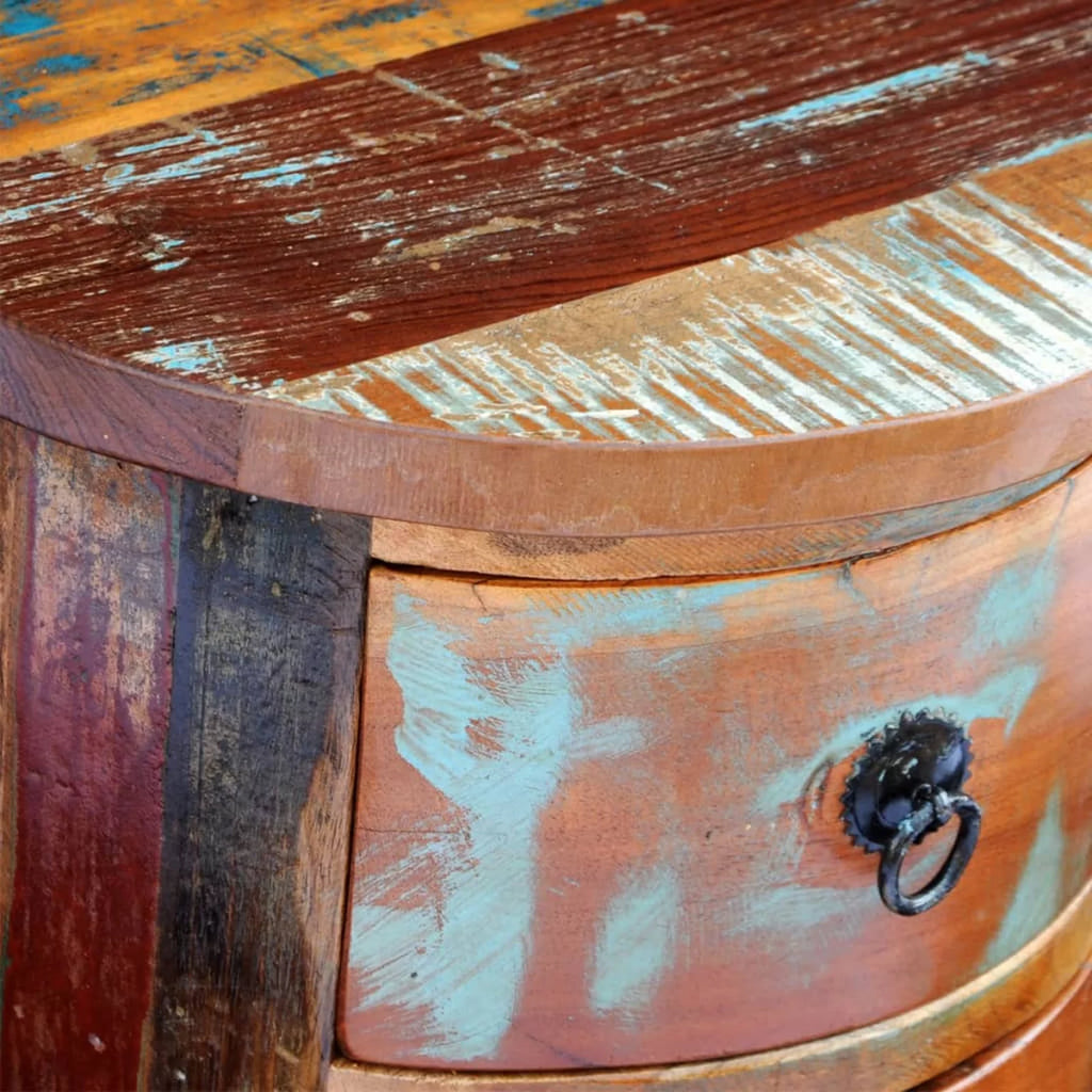 Reclaimed Solid Wood Cabinet with 3 Drawers Q620