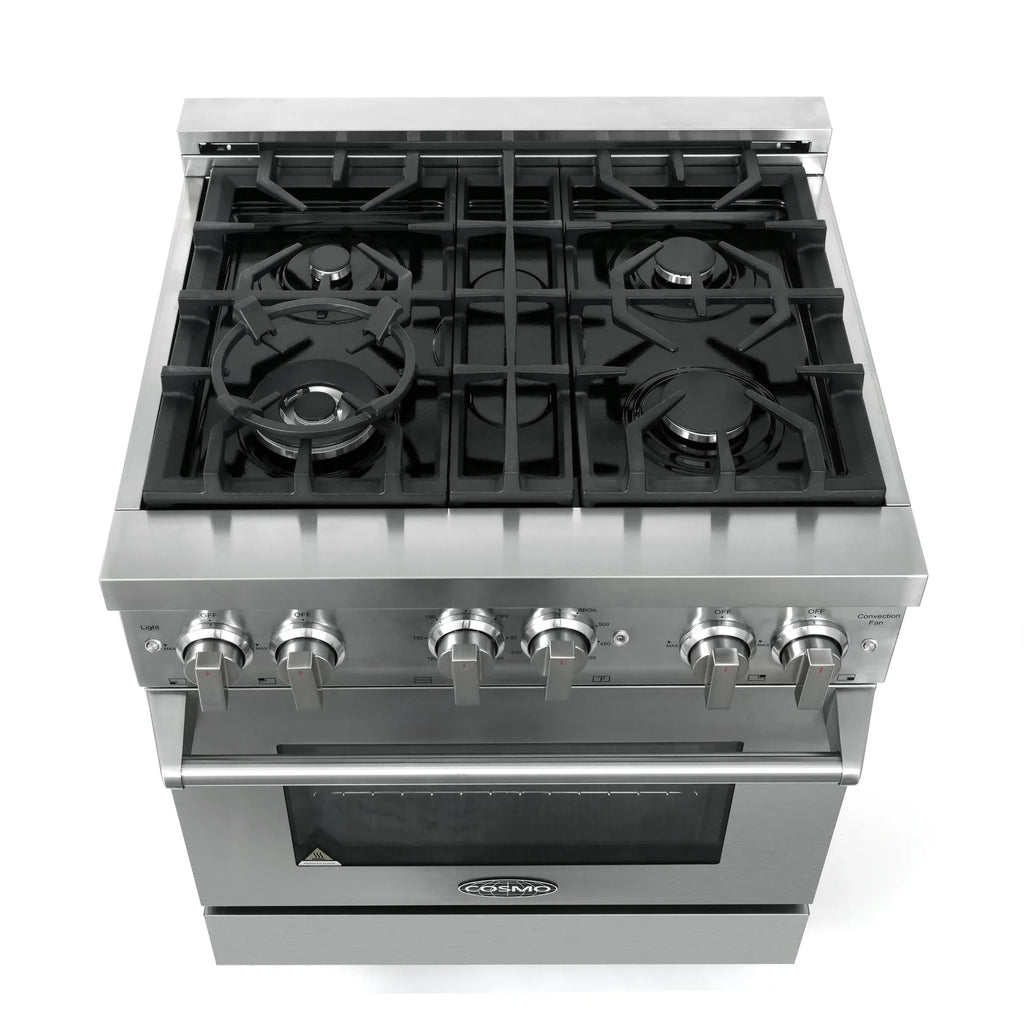 2 Piece Kitchen Appliance Package with Gas Range and Wall Mount Range Hood C8569