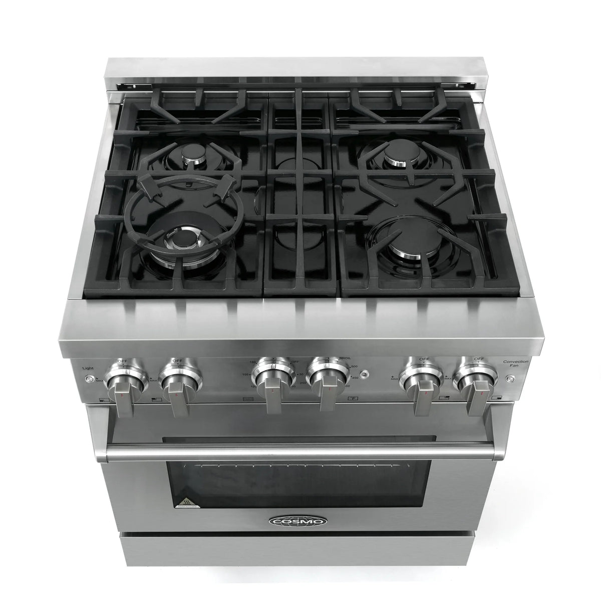 2 Piece Kitchen Appliance Package with Gas Range and Wall Mount Range Hood C8569