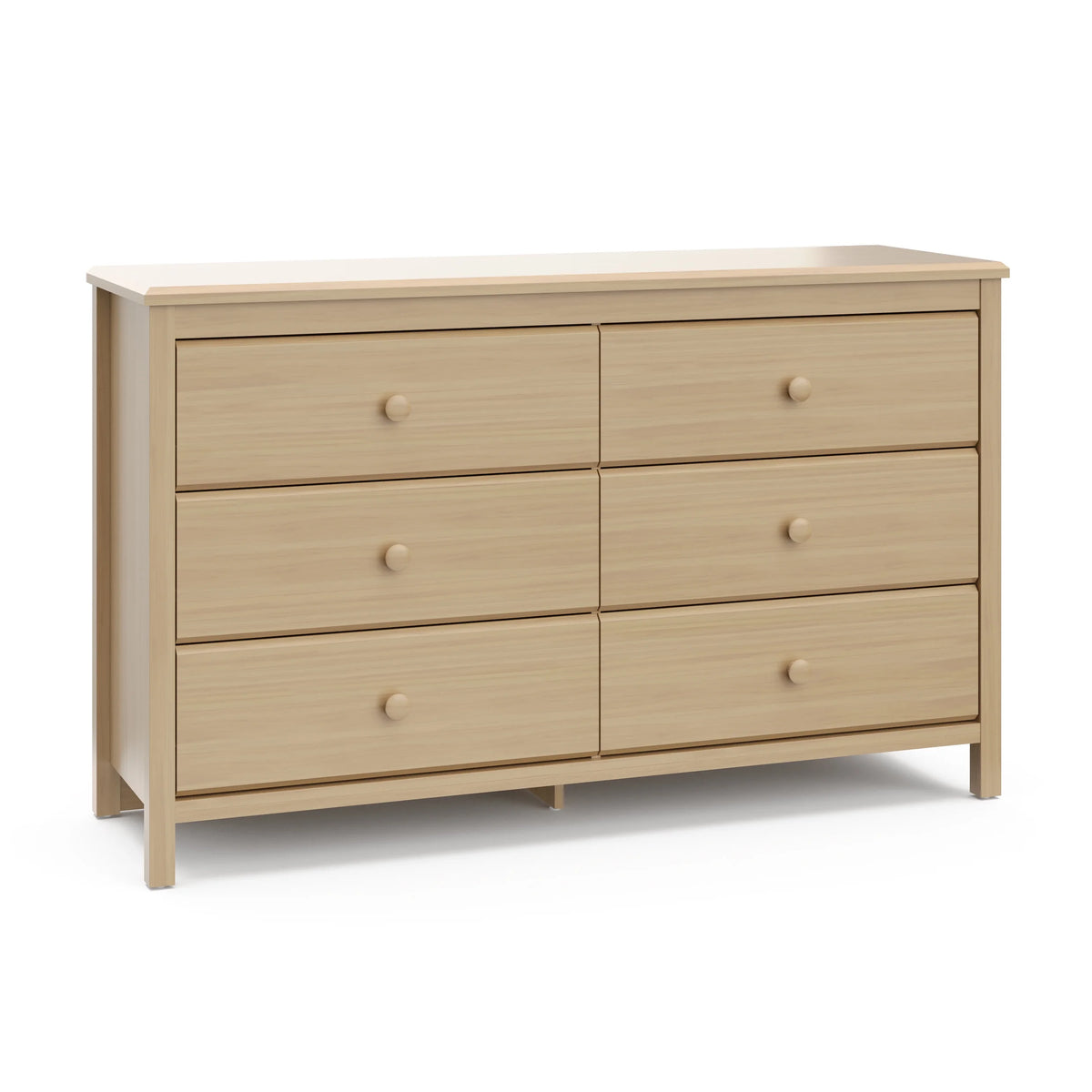 White 6 Drawer Double Dresser U89497
