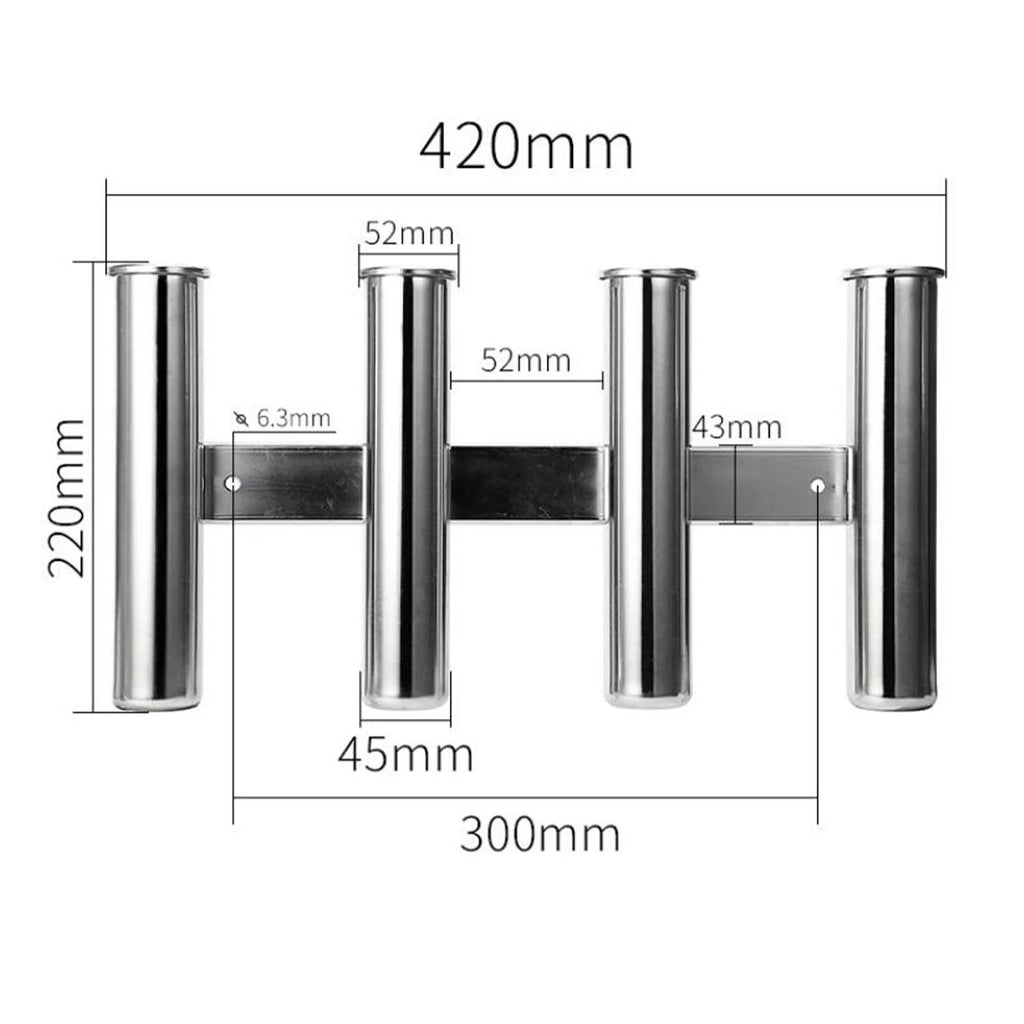 4 Tubes Boat Fishing Rod Holder V9449