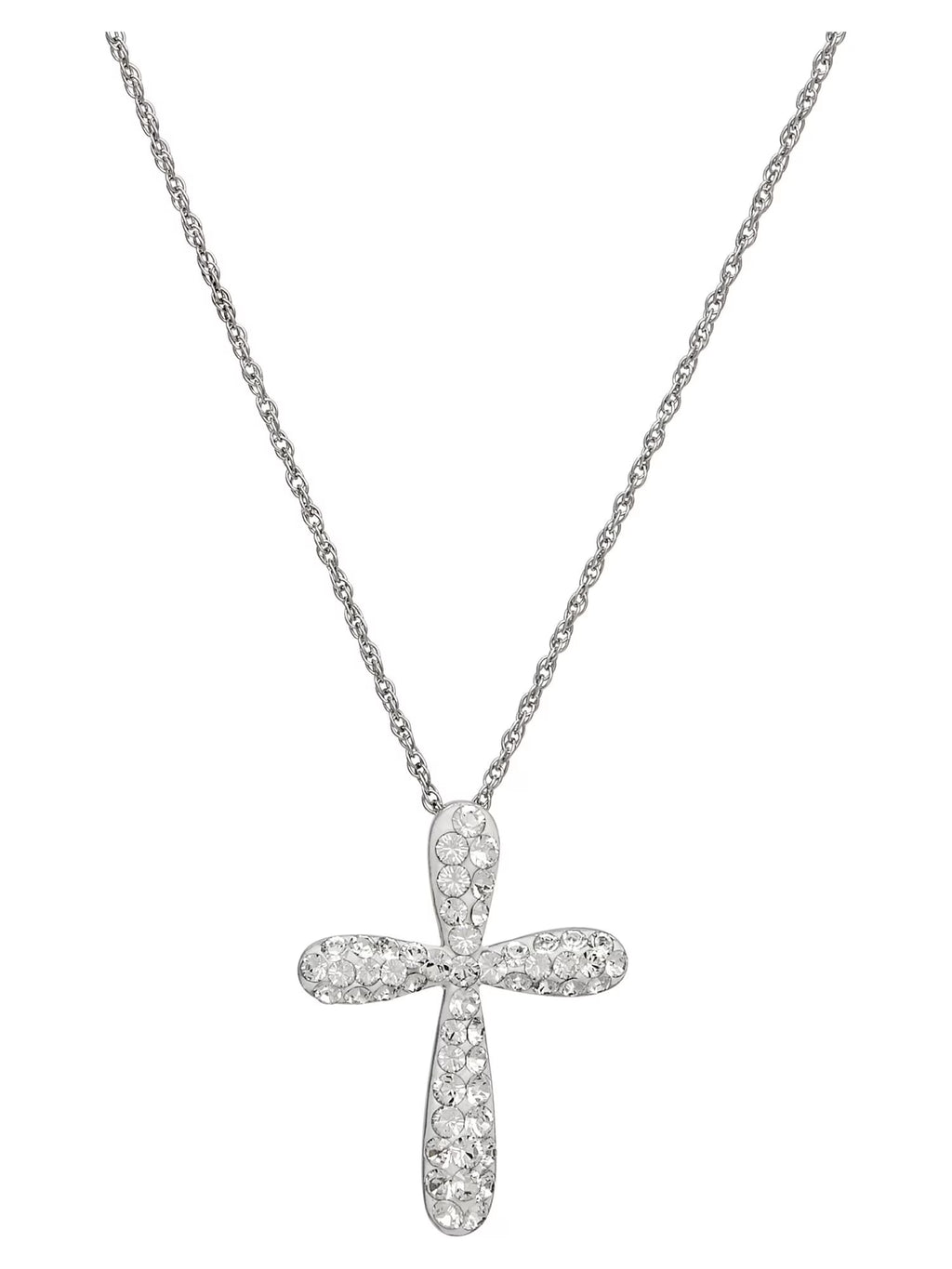 Sterling Silver Cross Pendant, 18" L3166