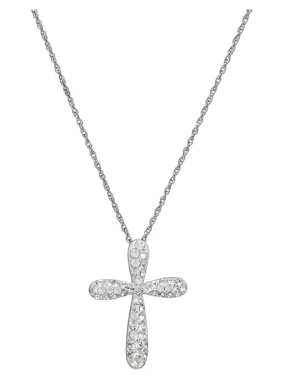 Sterling Silver Cross Pendant, 18" L3166