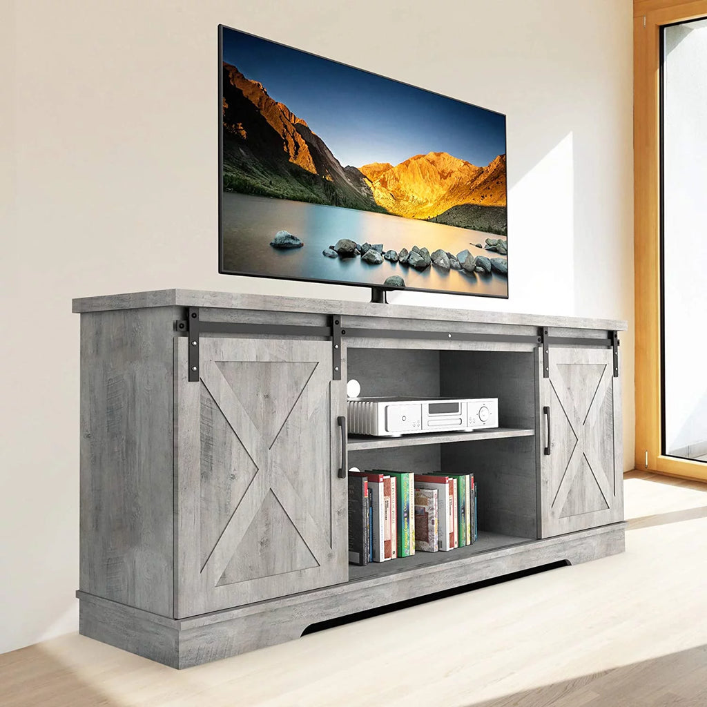 59" Sliding Barn Door TV Stand X325
