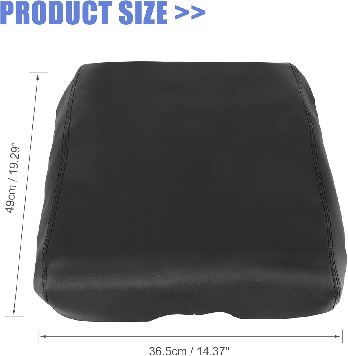Black Microfiber Leather Center Console Lid Cover Protector E47014