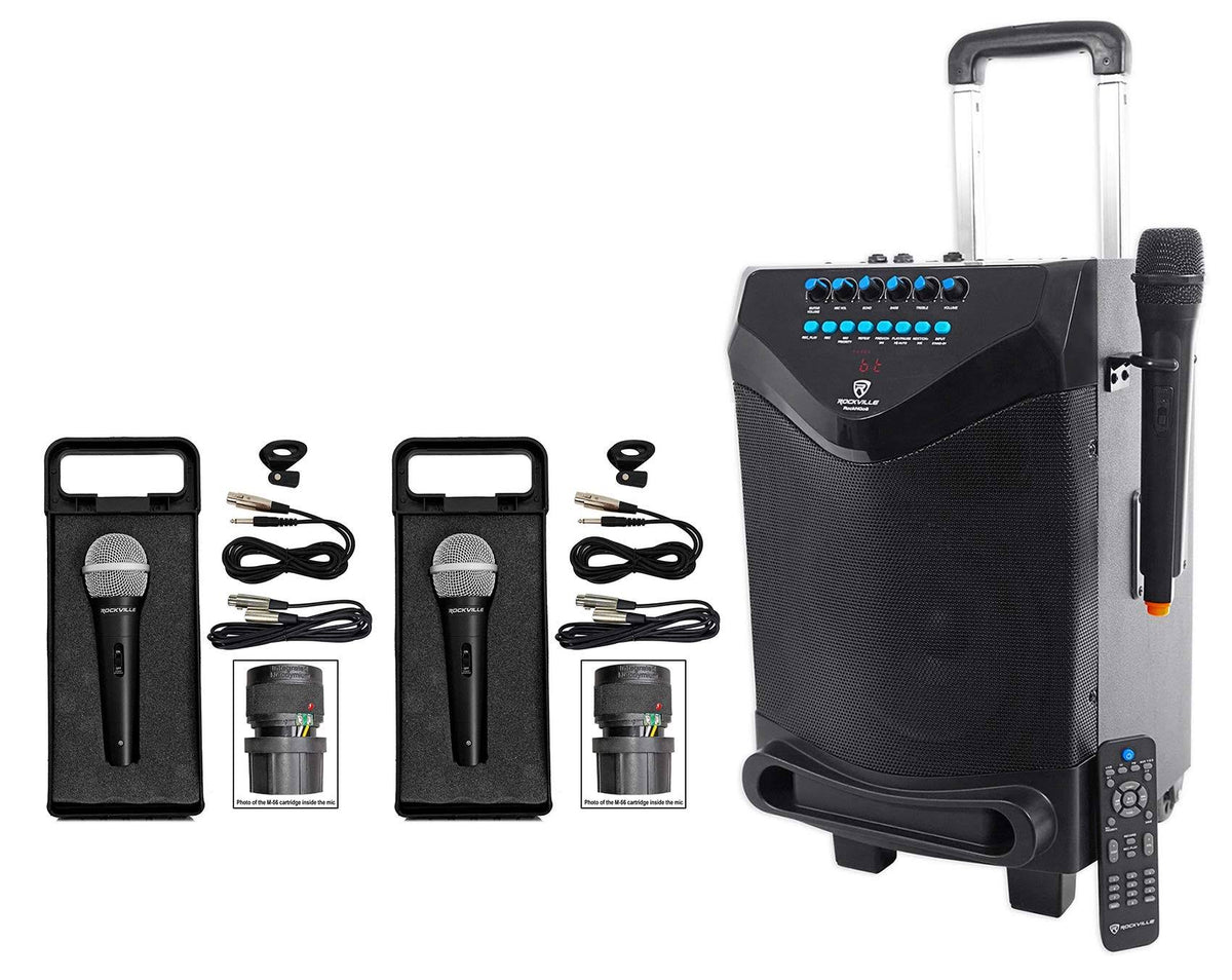 8" Portable Bluetooth Karaoke Machine with 3 Microphones D7093
