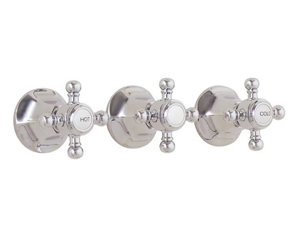 8x22 Brass Three Handle Tub and Shower Trim M97455
