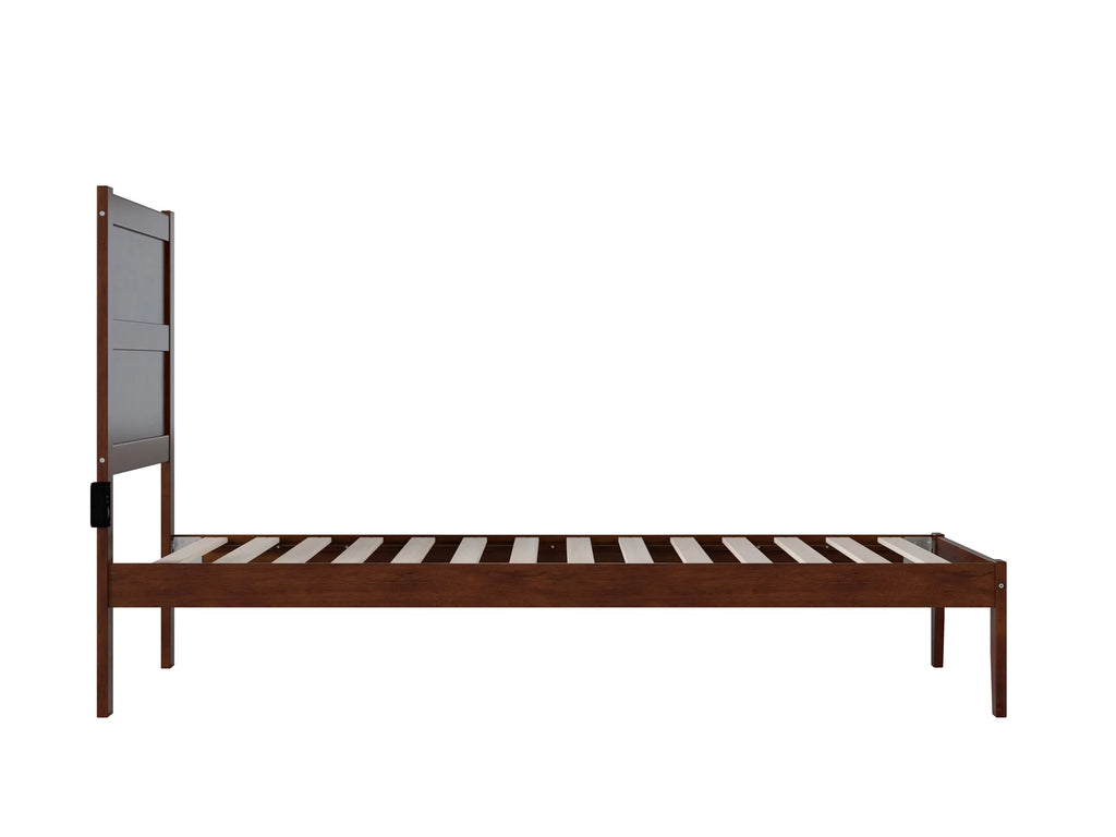 Twin XL Wood Platform Bed Frame with Panel Headboard N3484