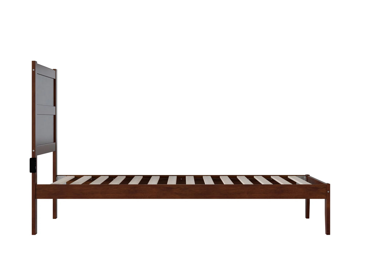 Twin XL Wood Platform Bed Frame with Panel Headboard N3484