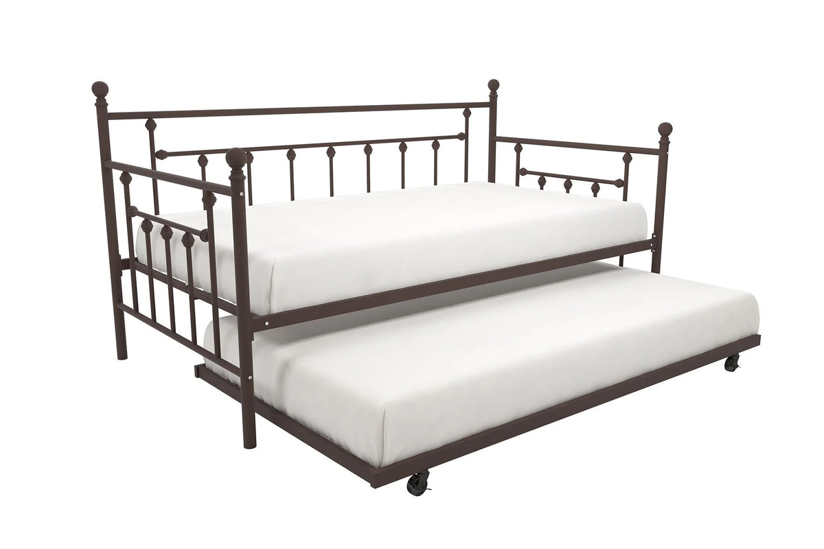 Bronze Metal Daybed and Trundle L527028