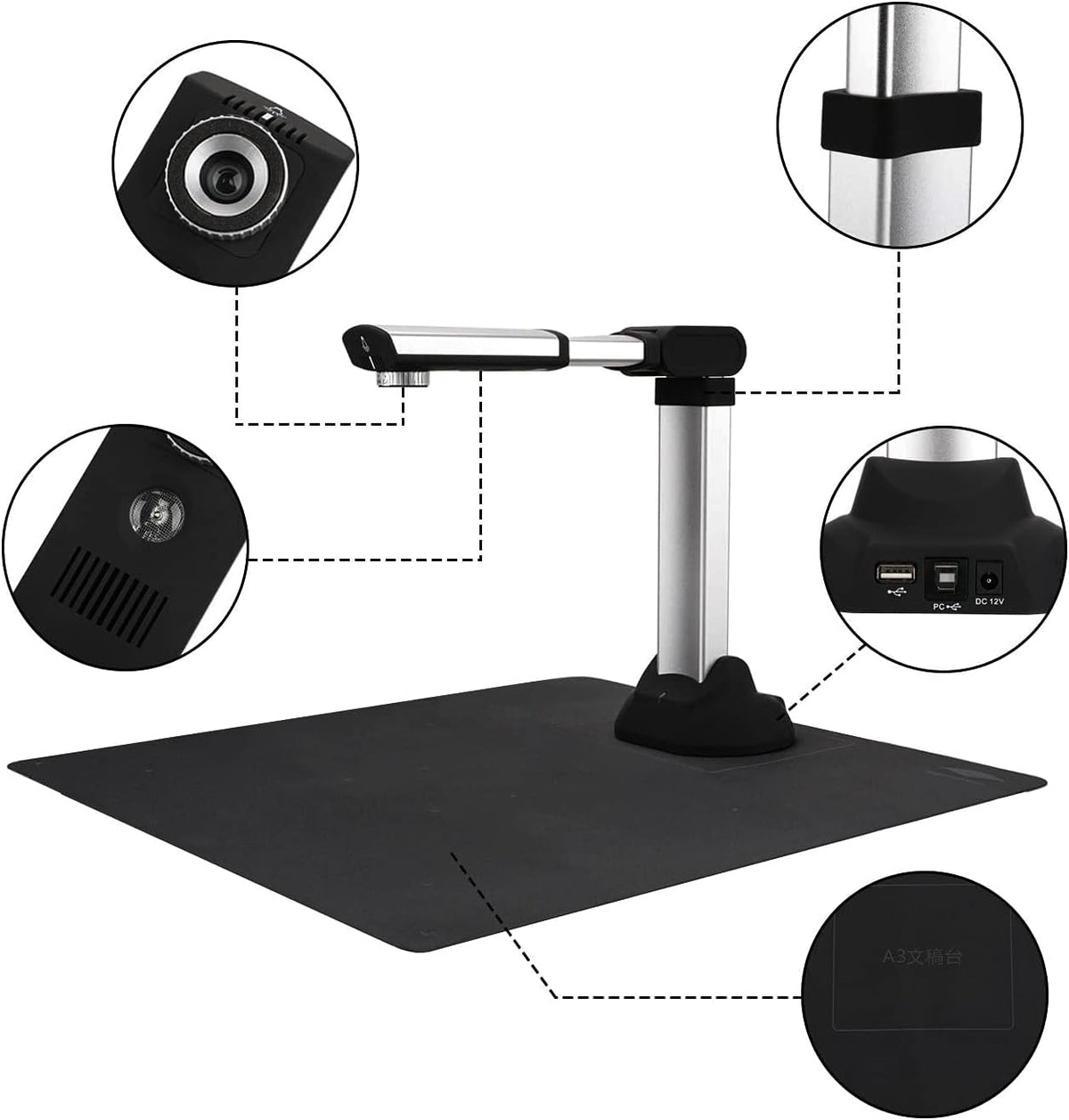 10MP Portable A3 A4 Document Camera P8976
