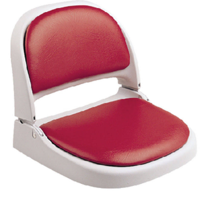 Red Vinyl Seat with Gray Frame O1216