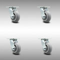 Thermoplastic Rubber Swivel Caster Set of 4 I56299