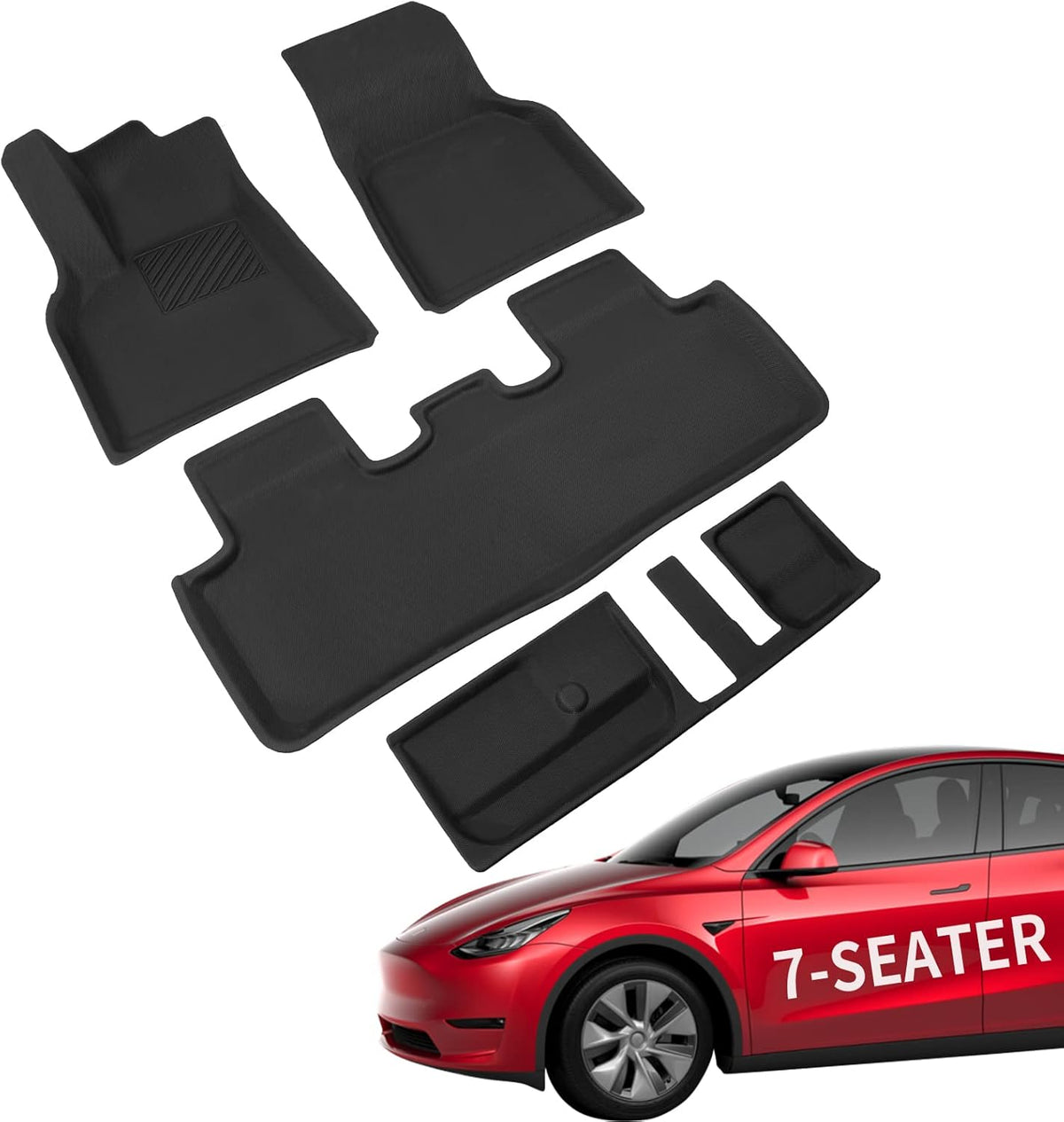 7-Seater TPR Car Cargo Liners Set of 4 Mats P605