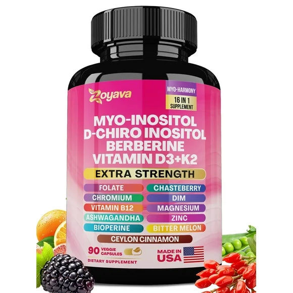 Inositol Berberine Folate Chromium Ceylon Cinnamon Ashwagandha DIM Vitex 90 Capsules T741024