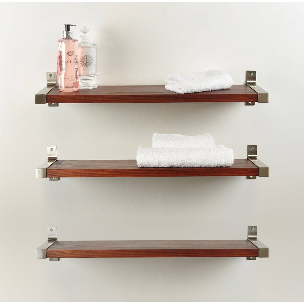 3 Piece Wood Wall Shelf Set N3671