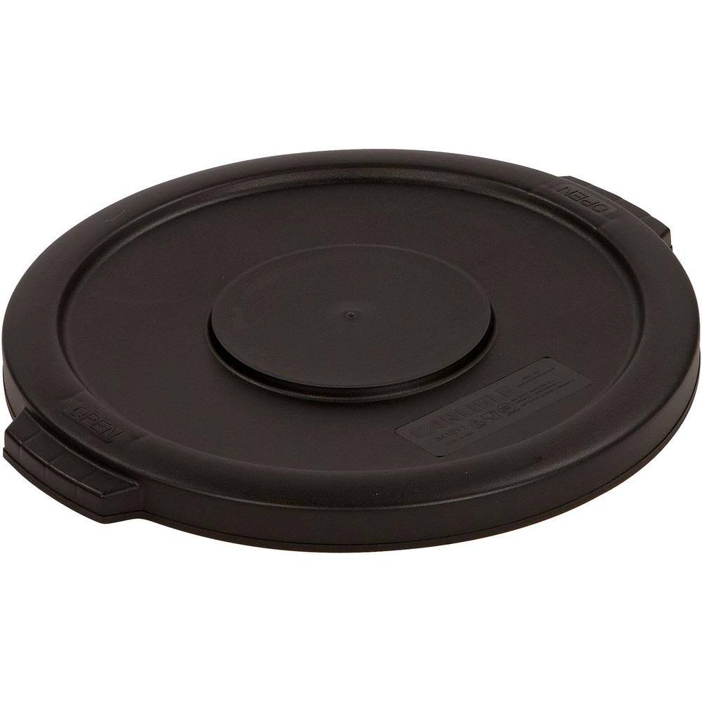Black Flat Round Trash Can Lid K4558
