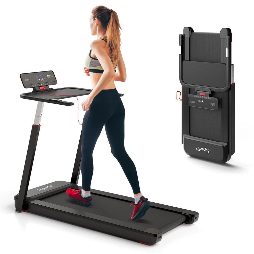 Folding Treadmill Adjustable Height Black Y908