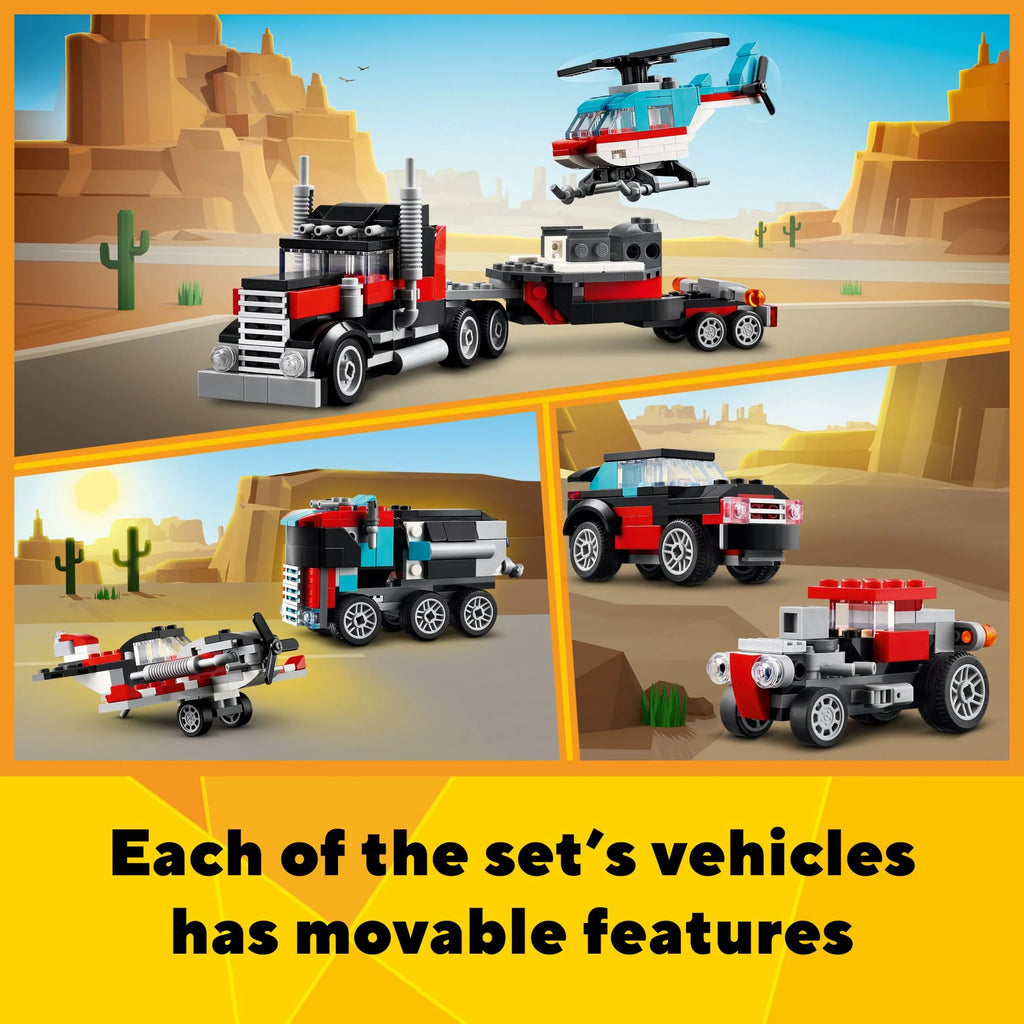 Flatbed Truck with Helicopter Toy Q8607