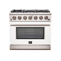 36 Inch Freestanding Gas Range in White Y998