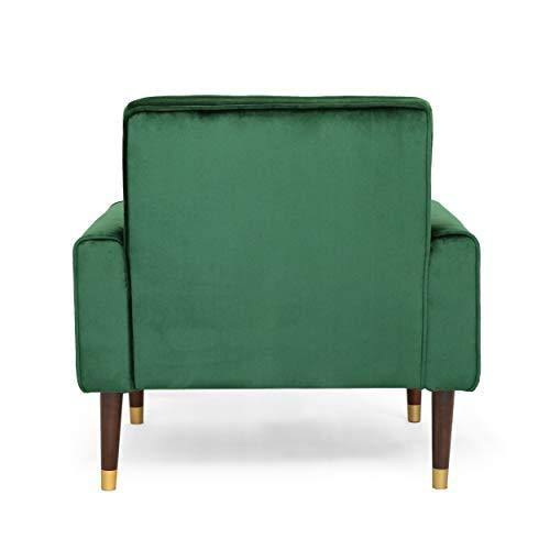 Emerald Velvet Button-Tufted Armchair L4792