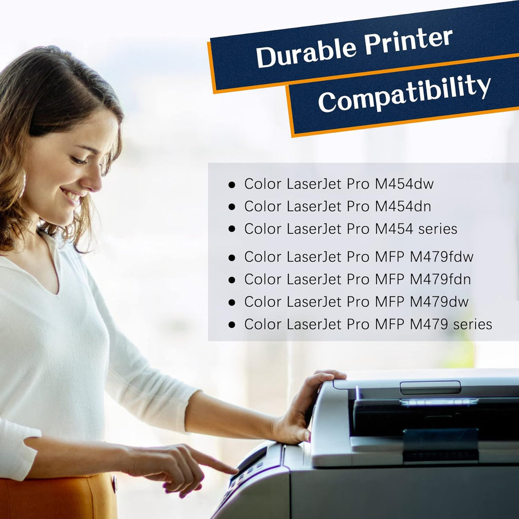 4-Pack High Yield Toner Cartridge for HP Printer U5433