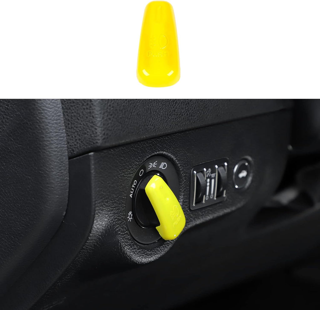 Red Carbon Fiber Headlight Control Switch Knob Cover Trim Pack of 2 C75927