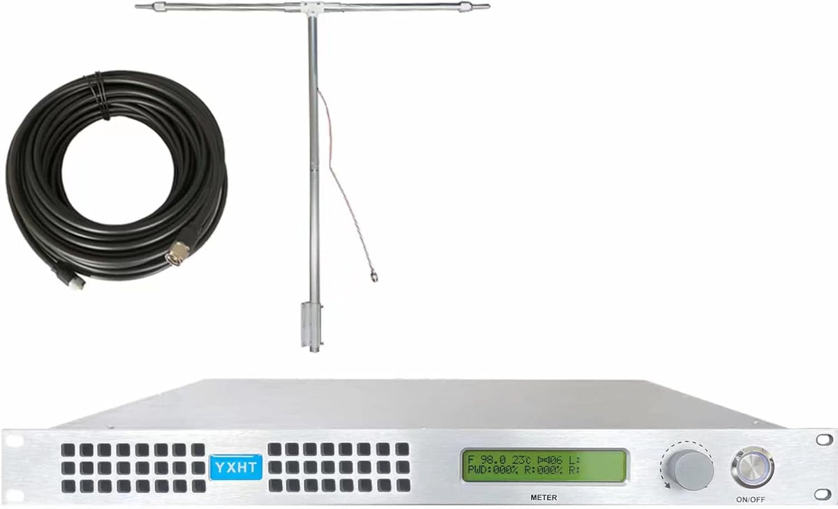 100W FM Broadcast Transmitter with Antenna Cable X40077