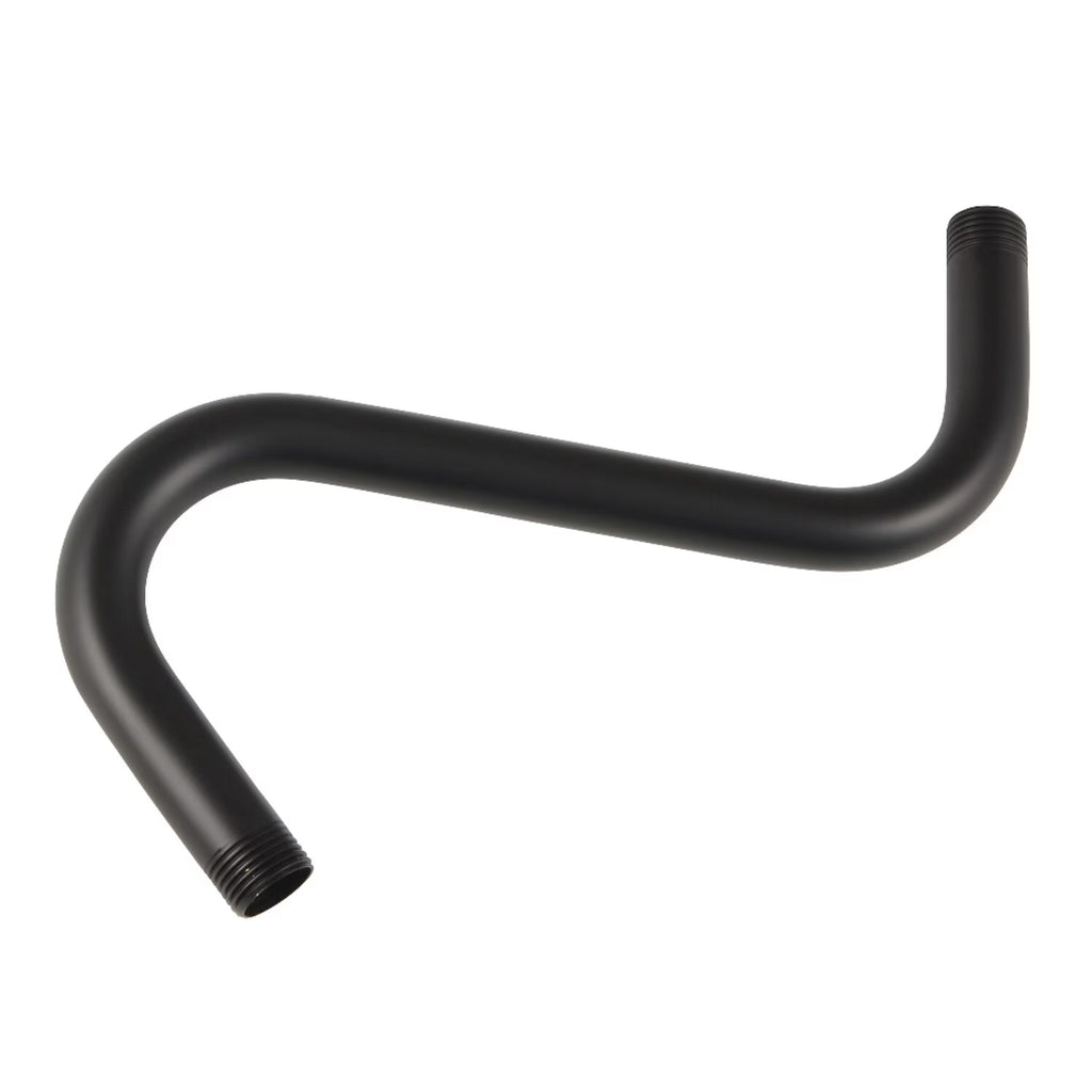 Matte Black 8 Inch S-Shape Shower Arm M35657