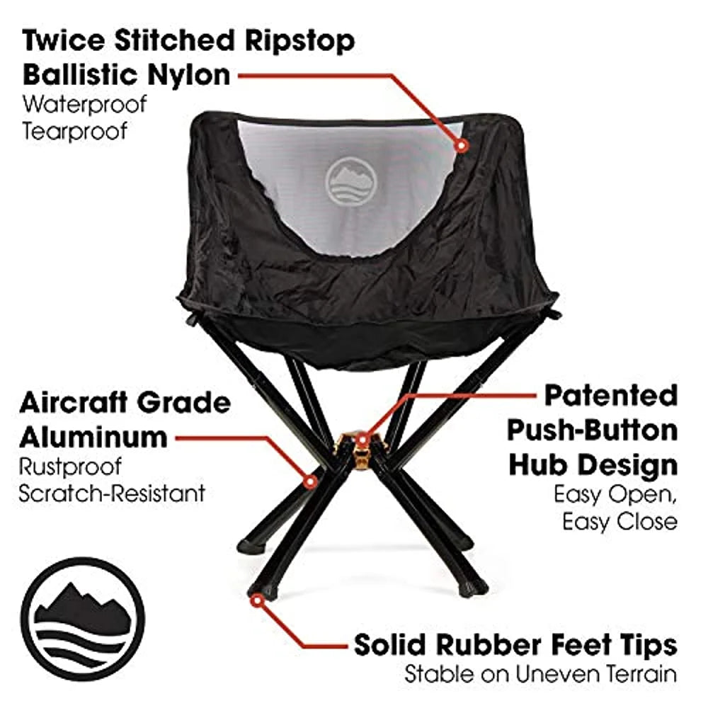 Portable Collapsible Camping Chair Supports 300 Lbs R73779