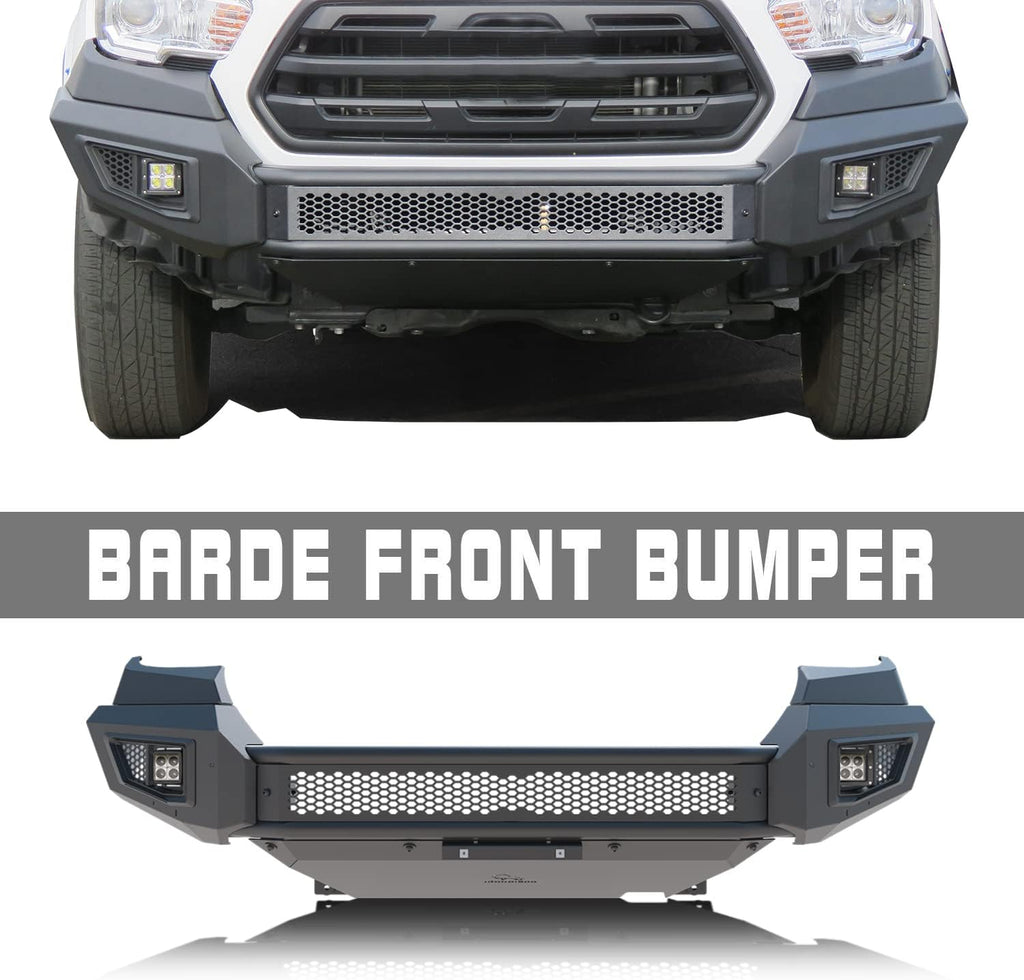 Black Textured Front Bumper Bull Bar with 2 LED Fog Light P18244