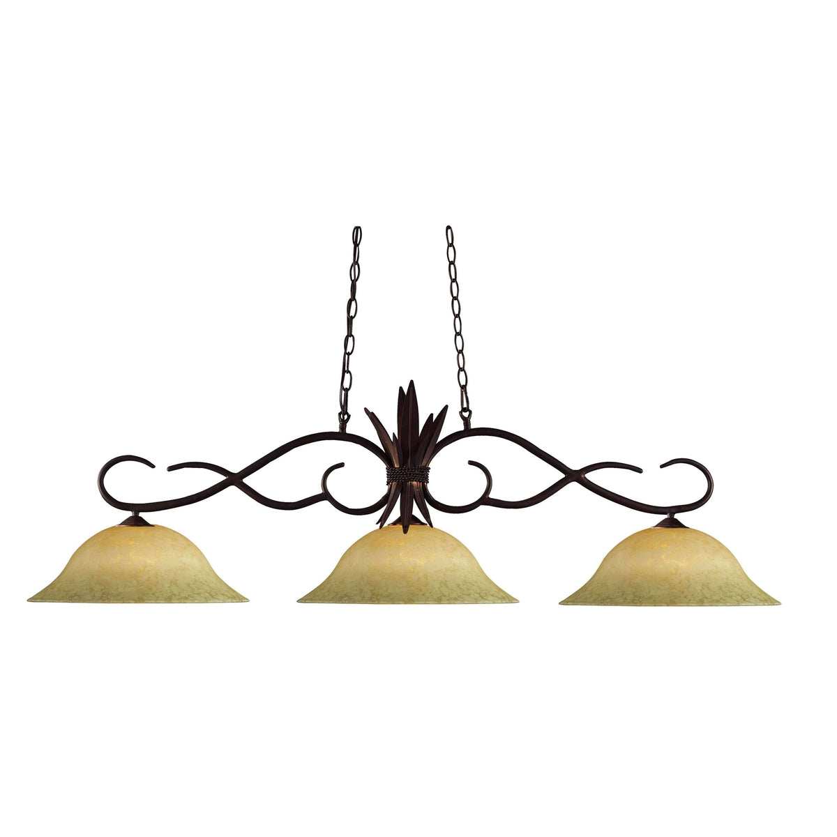 Bronze 3-Light Island/Billiard E709280