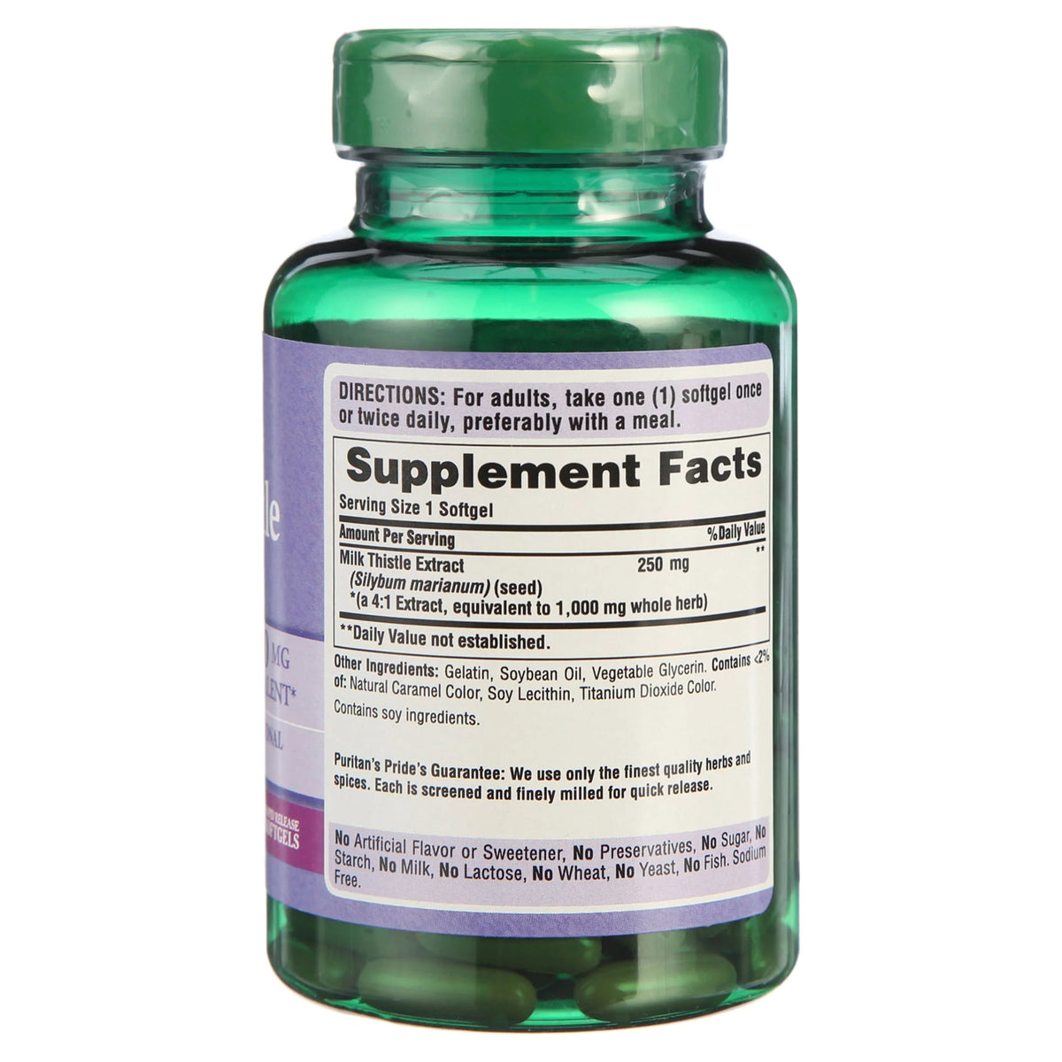 Milk Thistle 4:1 Extract 1000 Mg Softgels Q18754