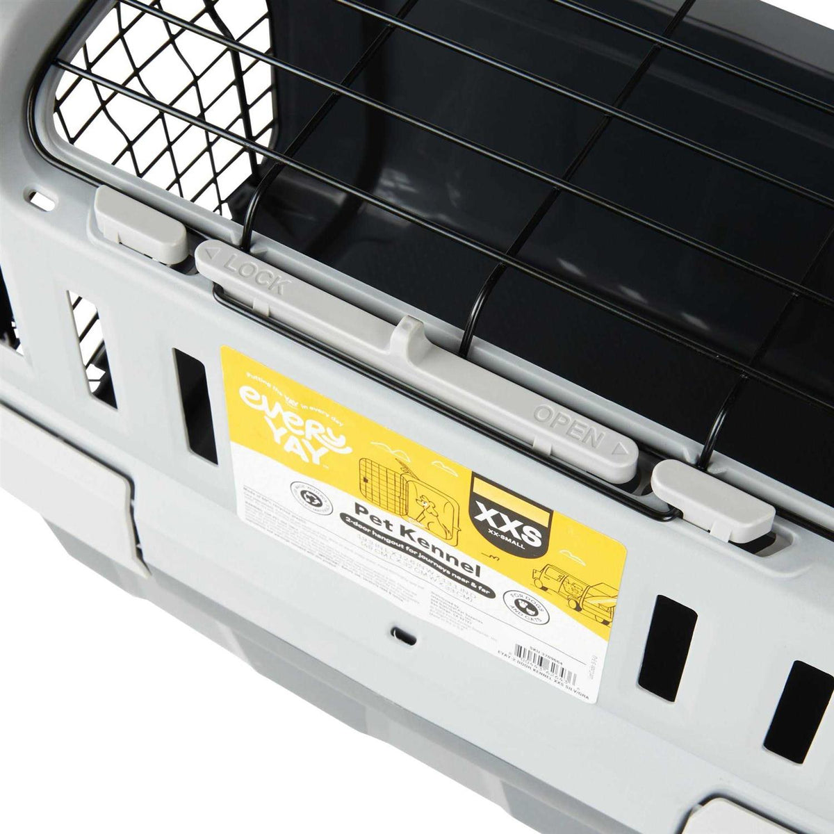 Grey 2-Door Pet Kennel Y146819
