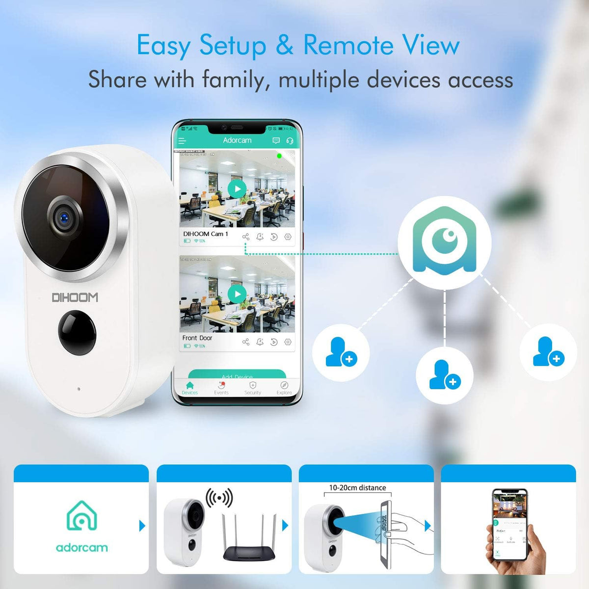 Outdoor Solar Security Camera Wireless 1080P Rechargeable Battery Powered WiFi Camera 2 Way Audio HD Video Wirefree IP Camera Motion Alarm Home Surveillance Camera System L537127